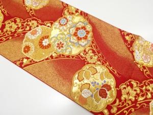 よしだ製　華紋に桐・菊・梅模様織り出し　袋帯